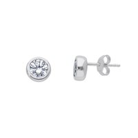 Earrings Artigianale in White Gold Zircone OROR-74-253